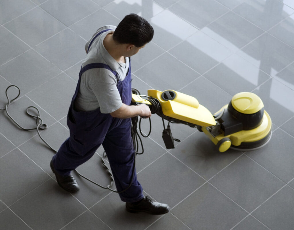 commercial cleaning team